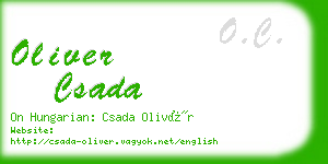 oliver csada business card